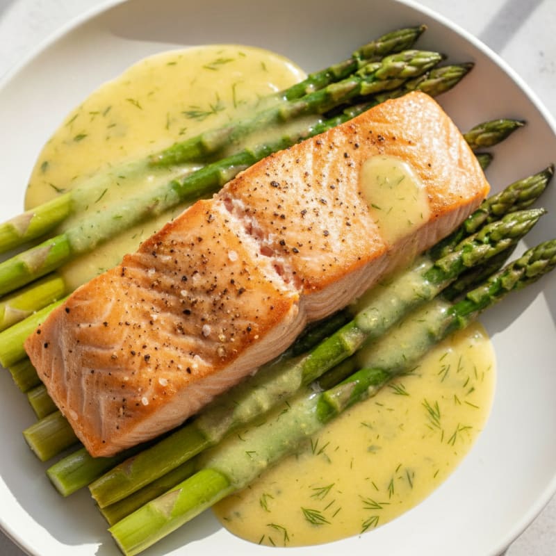 Pan-Seared Salmon with Lemon-Dill Sauce