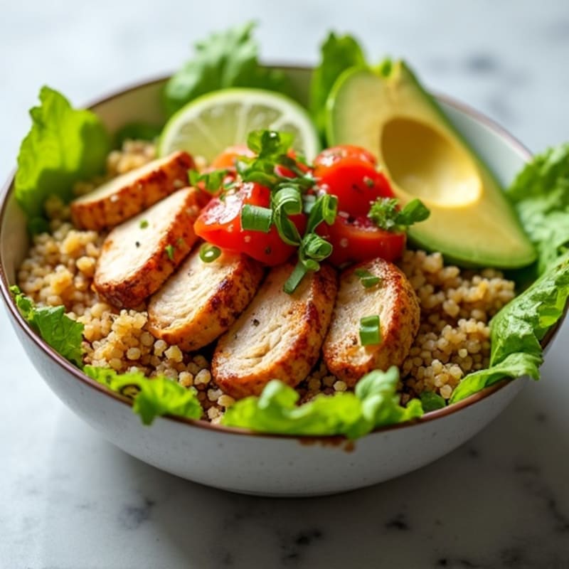 Grilled Chicken and Quinoa Taco Bowl with Fresh Salsa