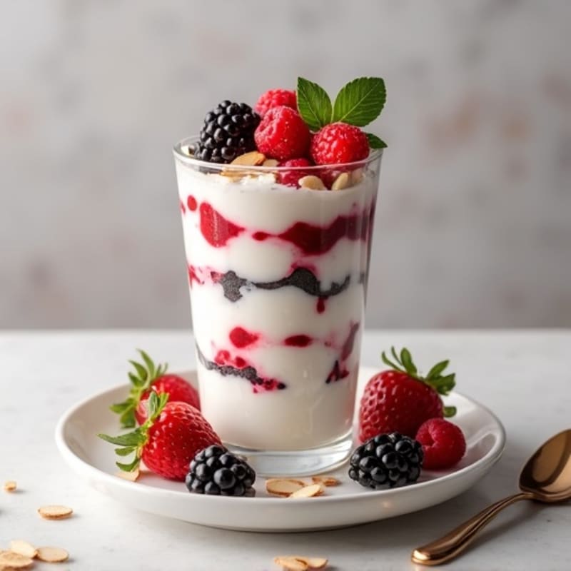 Creamy Greek Yogurt Protein Parfait with Mixed Berries