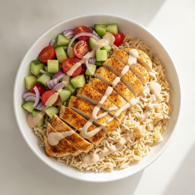 Zesty Chicken Shawarma Rice Bowl
