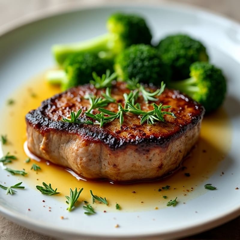 Garlic-Herb Pan Seared Arm Steak