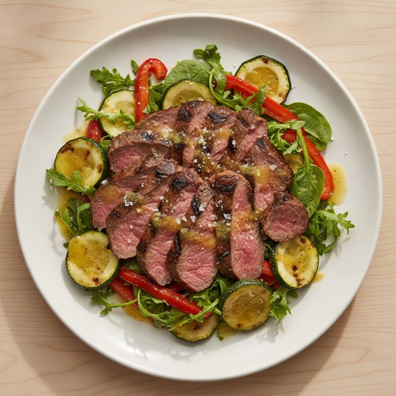 Grilled Steak and Roasted Vegetable Salad