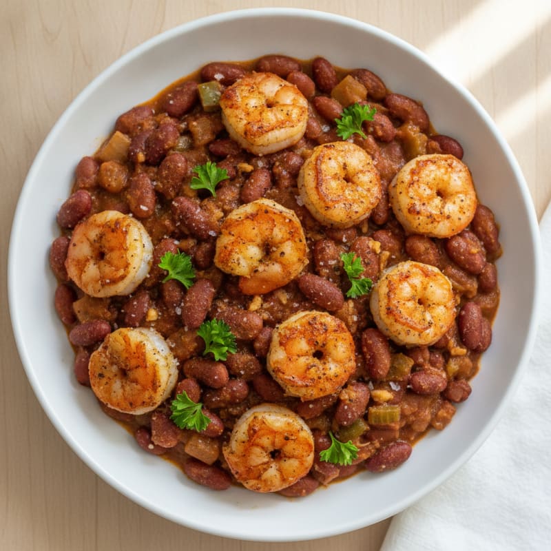 Cajun Shrimp and Red Beans