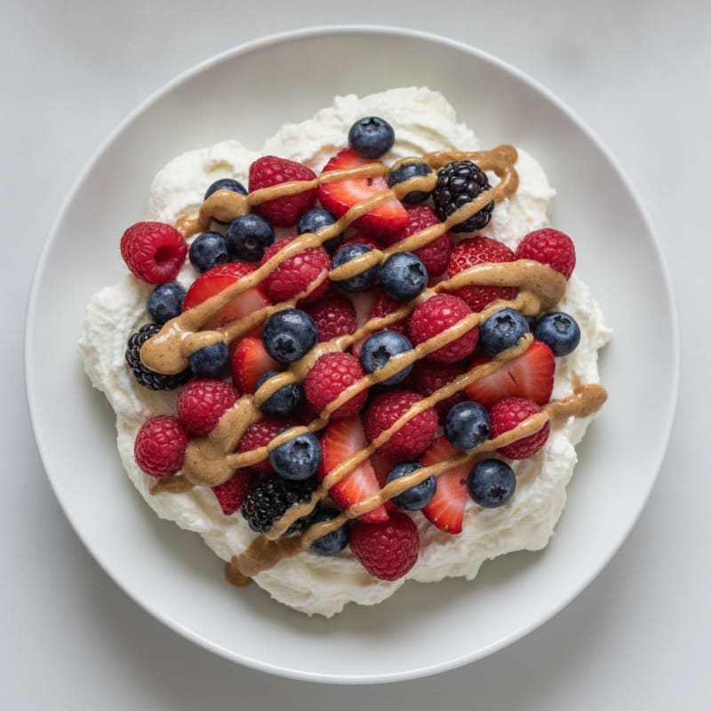 Silky Greek Yogurt Protein Mousse with Mixed Berries
