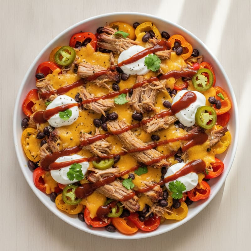 BBQ Pulled Pork Nacho Platter