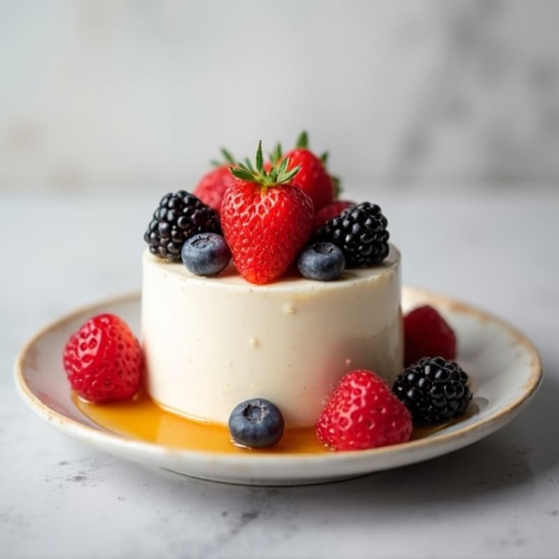 Greek Yogurt Protein Mousse with Mixed Berries