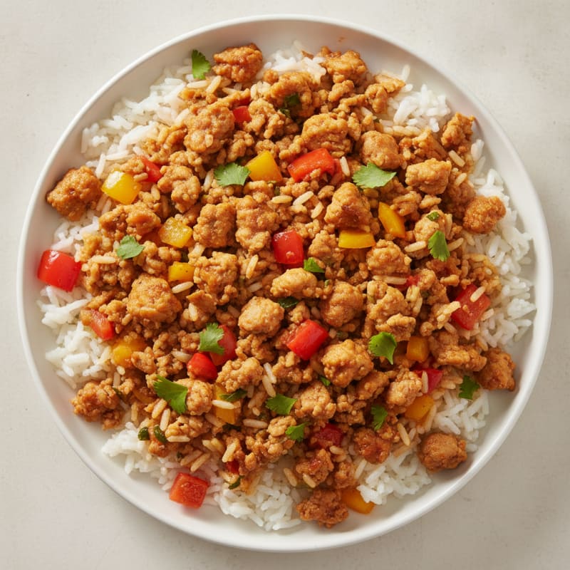 Taco-Seasoned Ground Turkey with Jasmine Rice