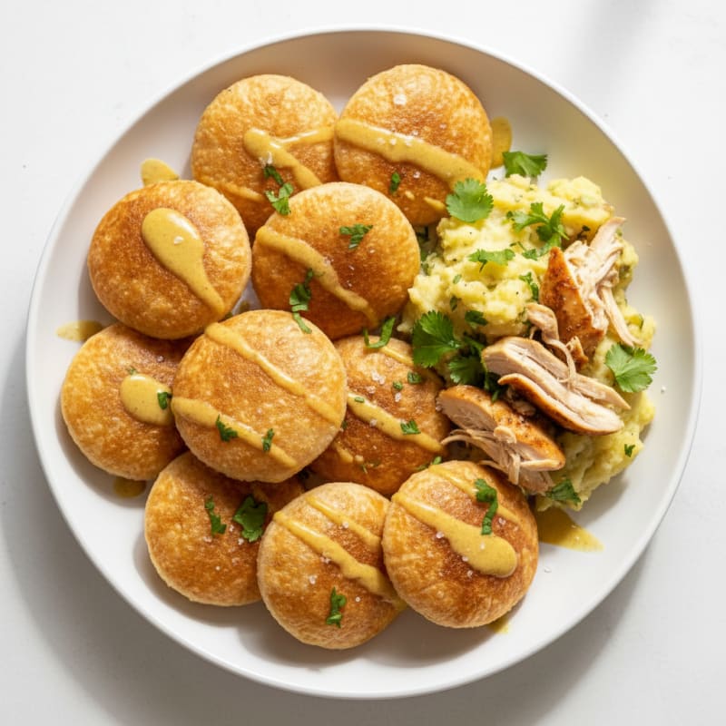 Crispy Golden Potato Puri Puffs