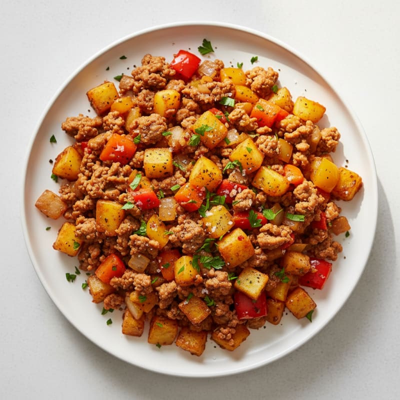 Turkey and Bell Pepper Hash