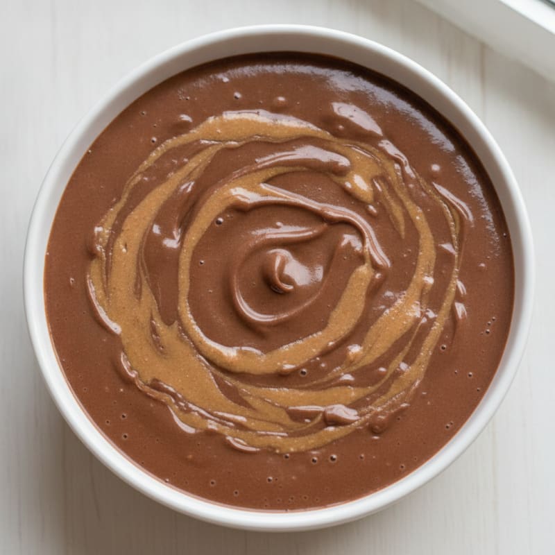 Silky Chocolate Protein Pudding with Almond Butter Swirl