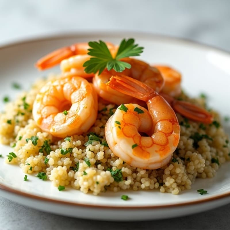 Lemon-Garlic Butter Shrimp with Herbed Quinoa
