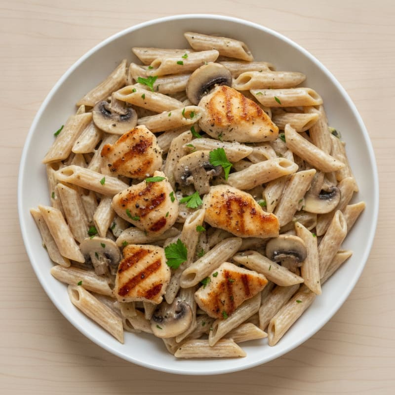 Creamy Chicken and Mushroom Skillet Pasta