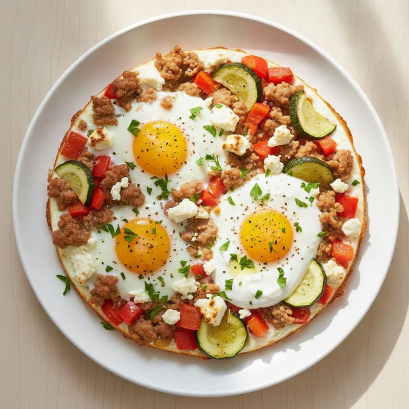 Baked Eggs with Roasted Vegetables