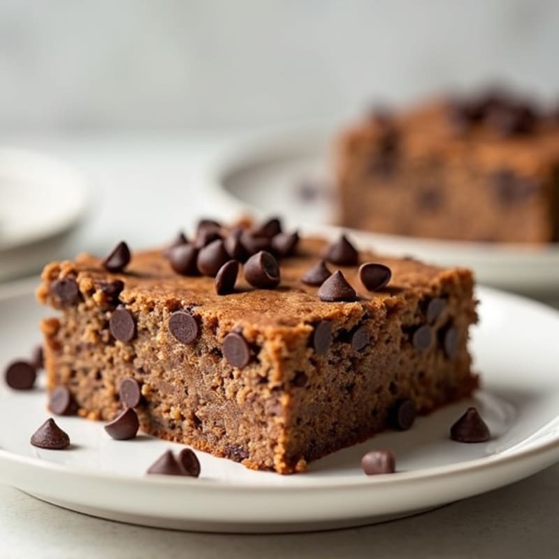 Protein-Packed Chocolate Chip Baked Oat Cake