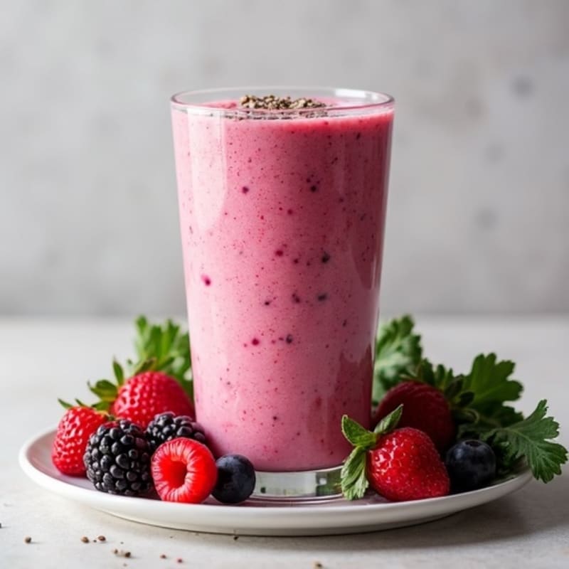 Creamy Triple-Berry Kale Power Smoothie