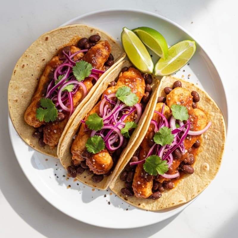 Smoky Chipotle Chicken and Black Bean Tacos