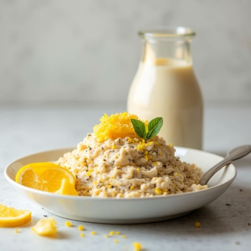 Creamy Lemon Zest Protein Overnight Oats