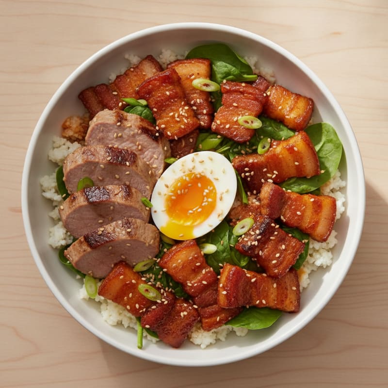 Spicy Gochujang Pork Belly Bowl