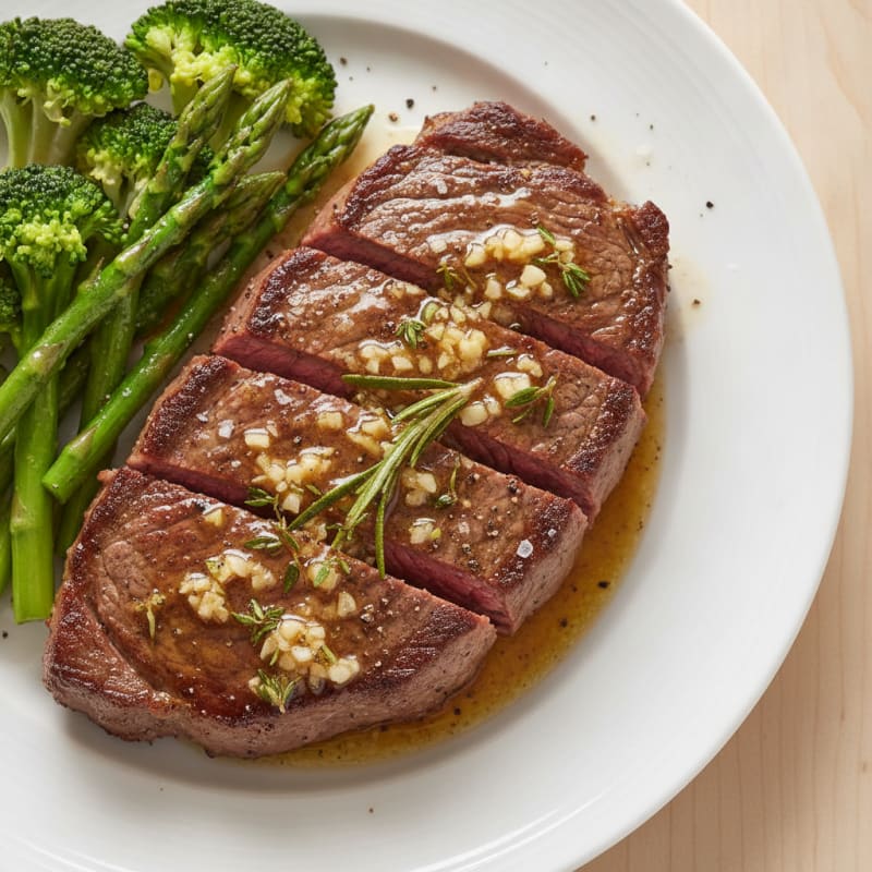 Garlic Herb Butter Pan-Seared Steak