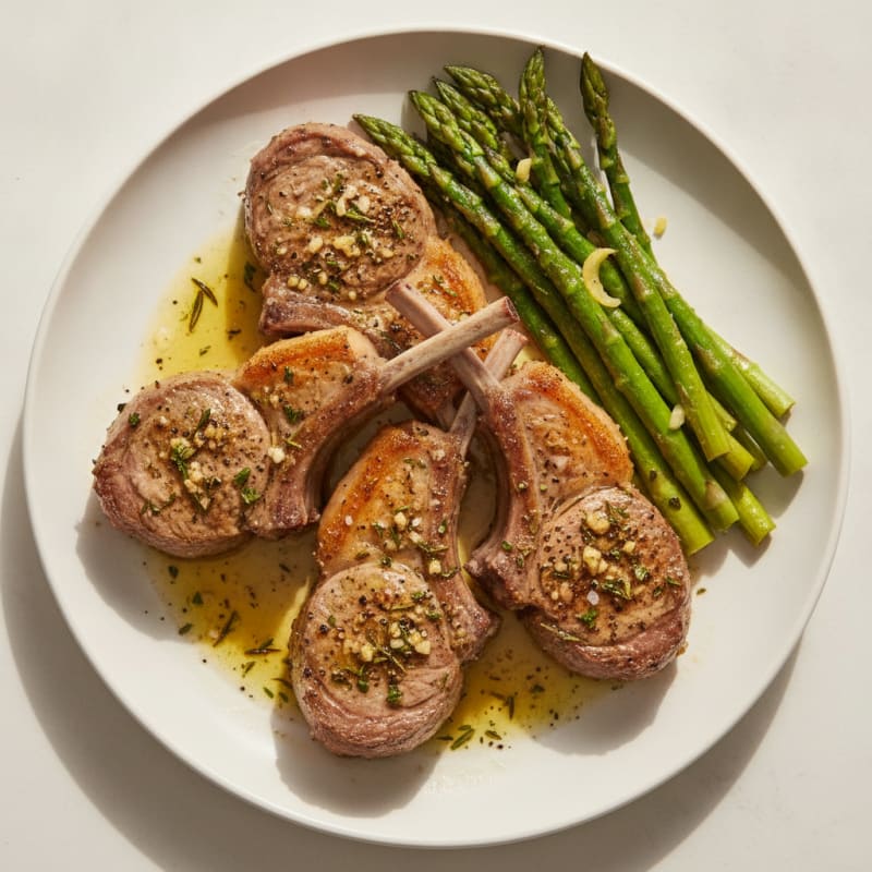 Garlic-Herb Roasted Lamb Chops