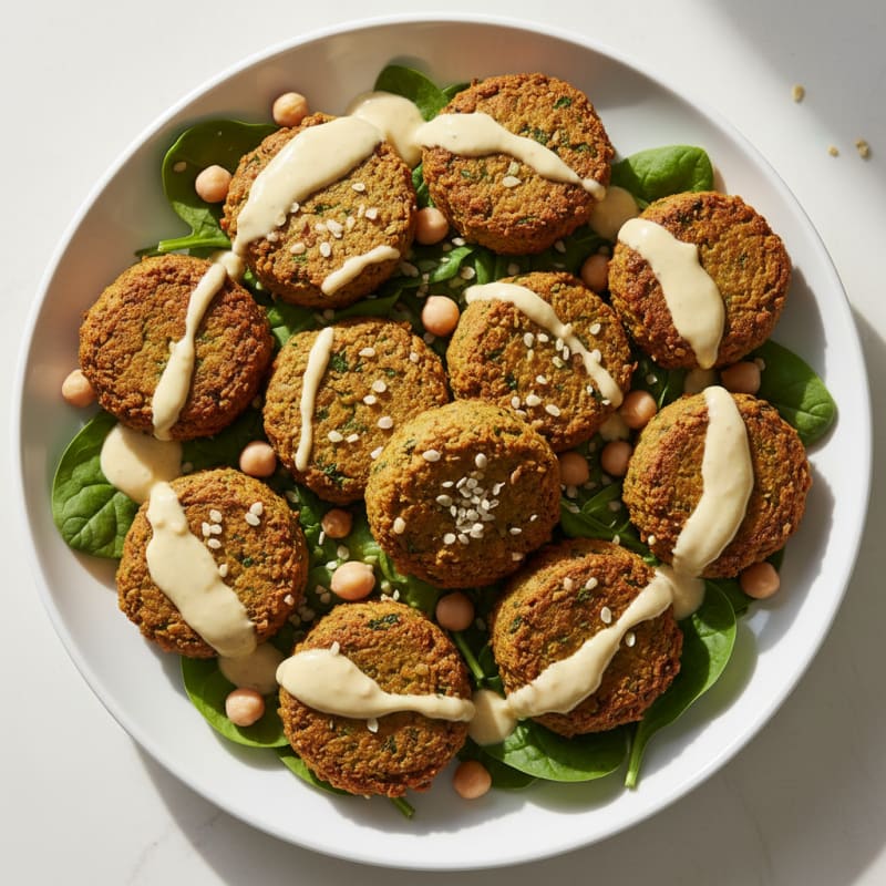 Crispy Falafel with Zesty Lemon Tahini