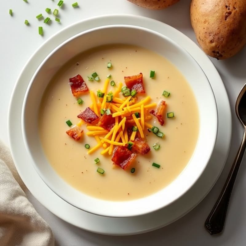 Creamy Baked Potato and Chive Soup