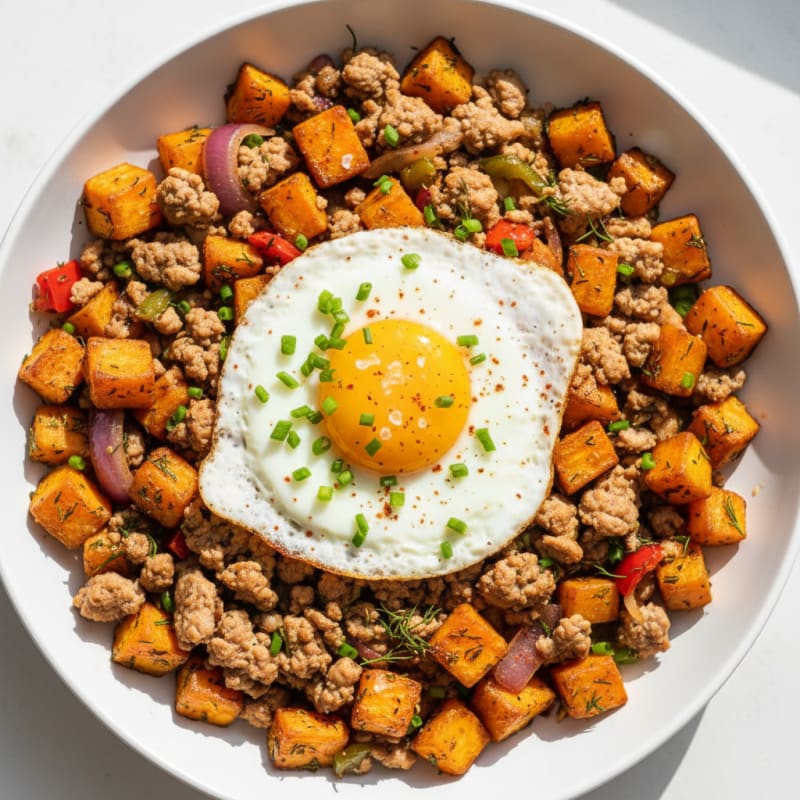 Smoky Ranch Turkey Sweet Potato Hash