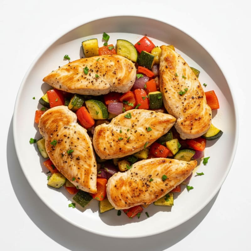 Roasted Chicken with Garden Vegetables