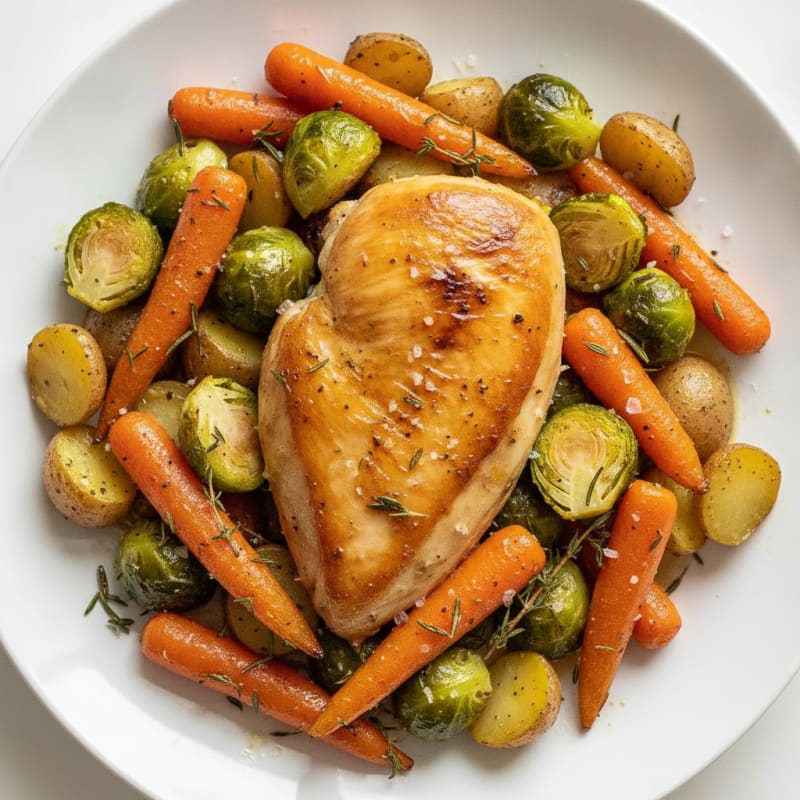 Herb-Roasted Chicken with Roasted Vegetables