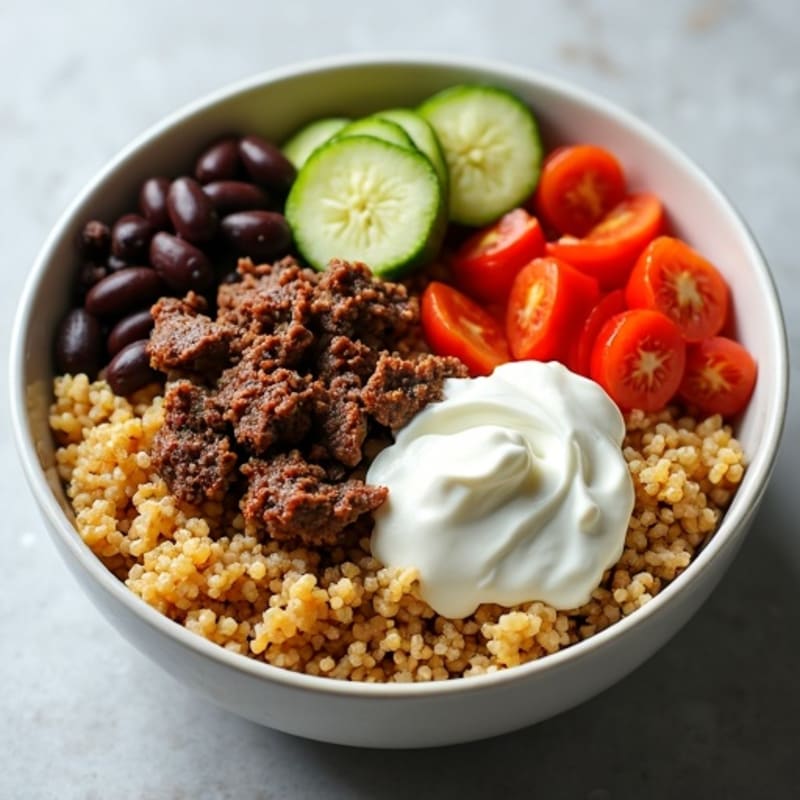Seasoned Ground Beef Bowl with Special Sauce