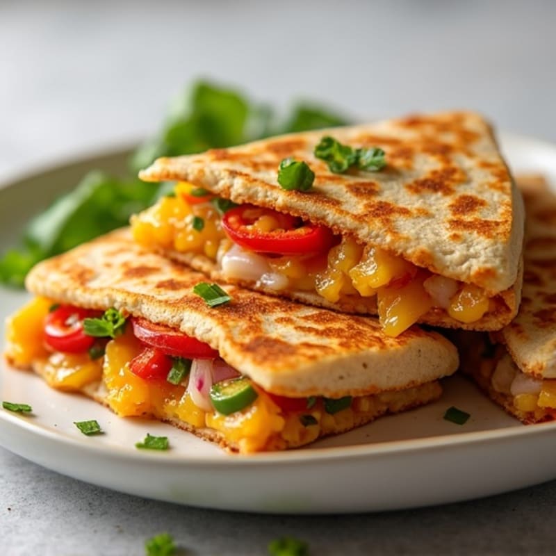 Crispy Baked Chicken & Veggie Quesadilla