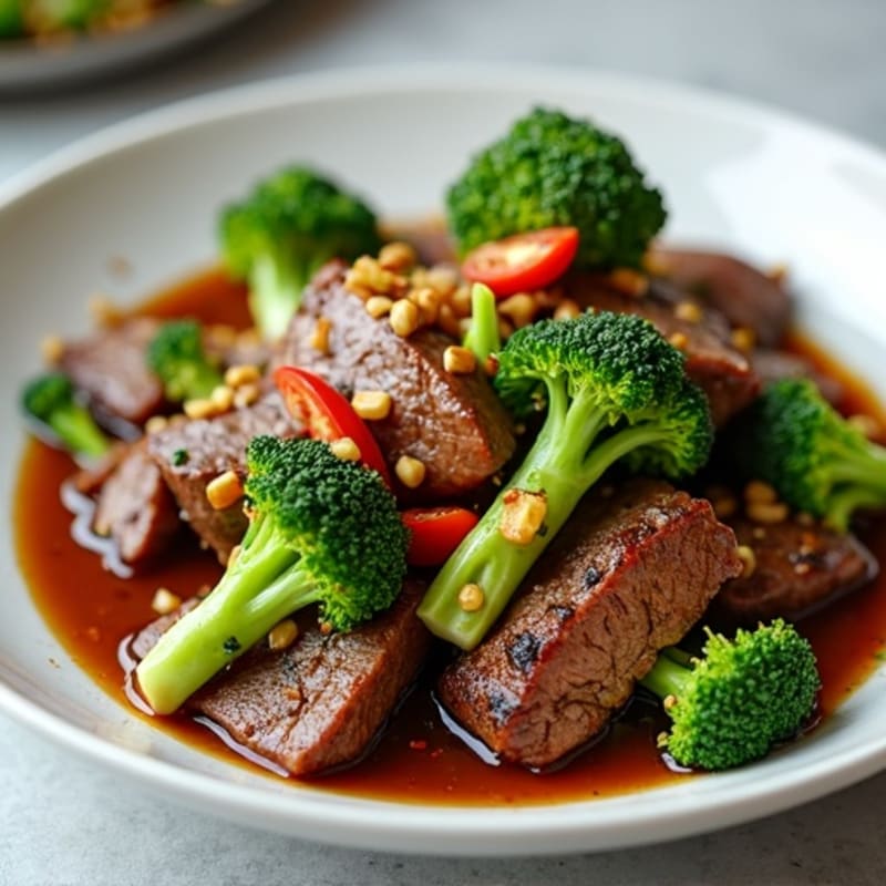 Savory Garlic Beef with Crispy Broccoli Stir-Fry