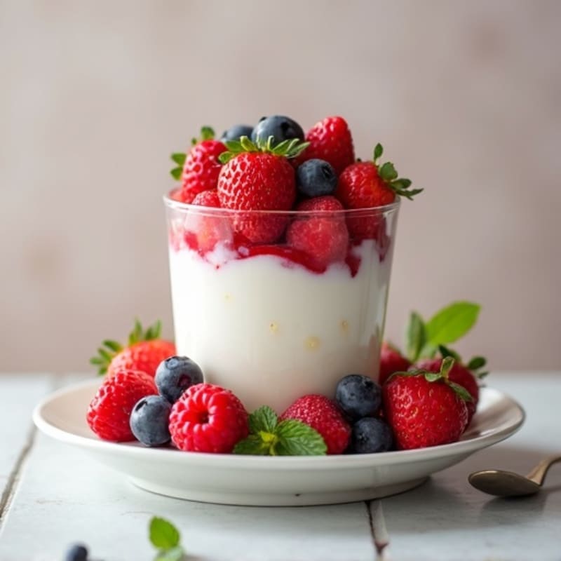 Greek Yogurt Protein Parfait with Berries