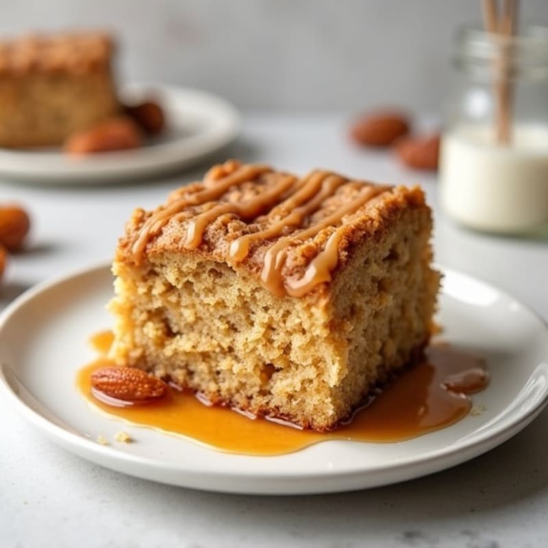 Protein-Packed Date and Almond Cake with Maple Drizzle