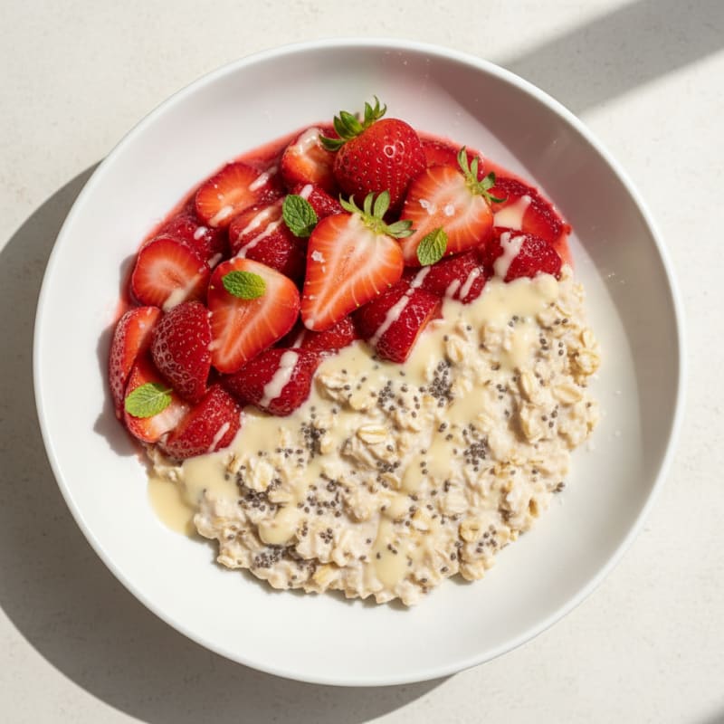 Strawberry Shortcake Overnight Oats