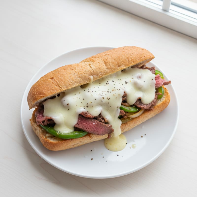 Classic Philly Cheesesteak Sandwich