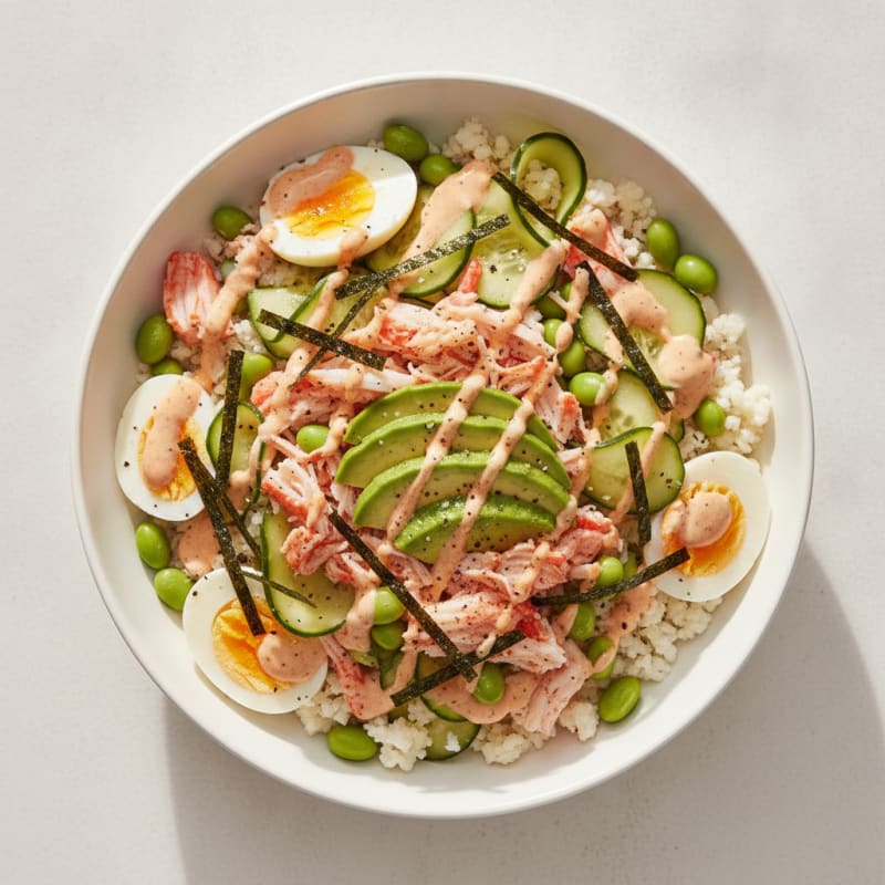 Imitation Crab California Roll Bowl