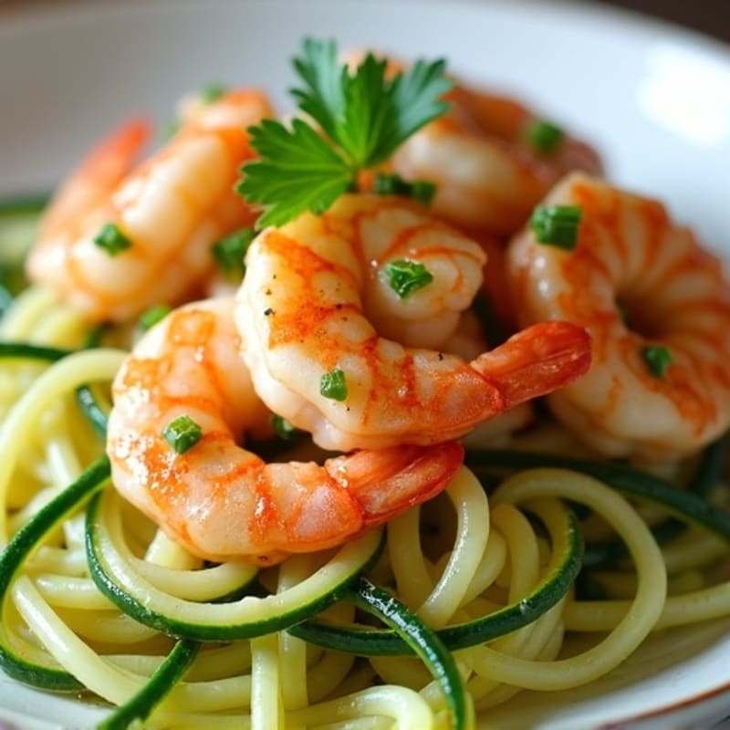 Garlic Butter Shrimp with Zucchini Noodles