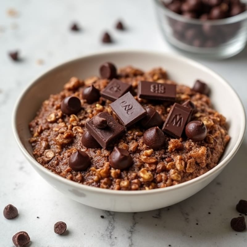 Fudgy Dark Chocolate Protein Baked Oats