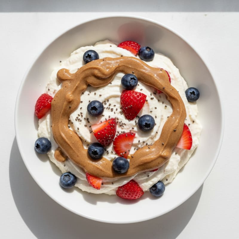 Silky Greek Yogurt Protein Mousse with Berries