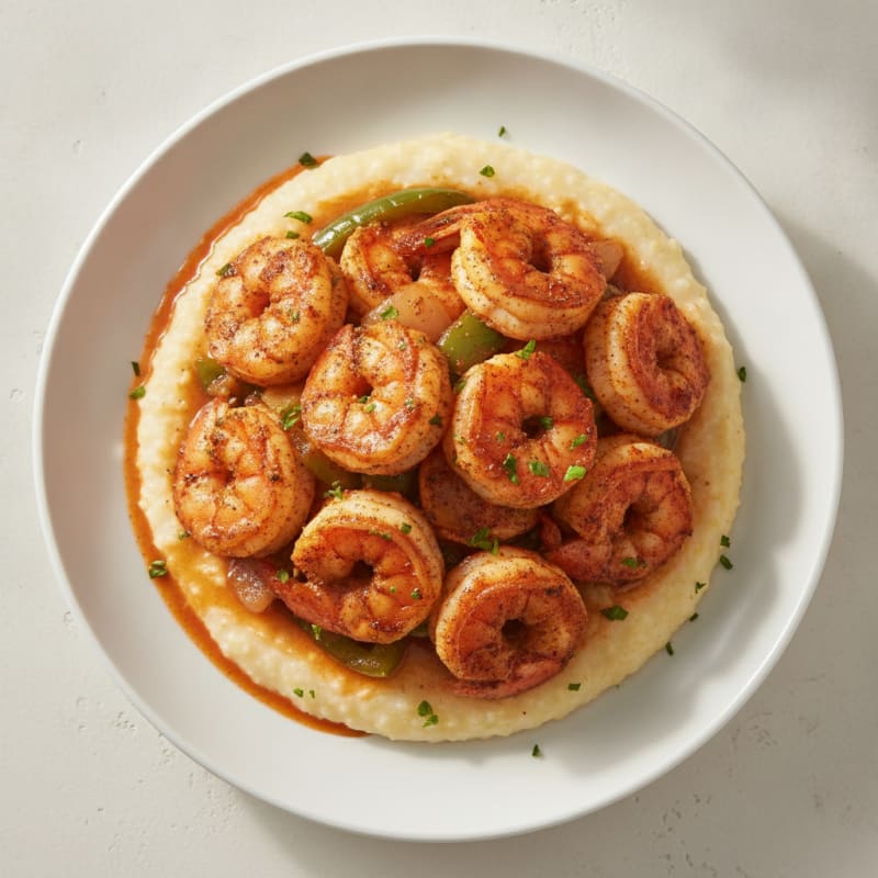 Cajun Shrimp with Creamy Grits