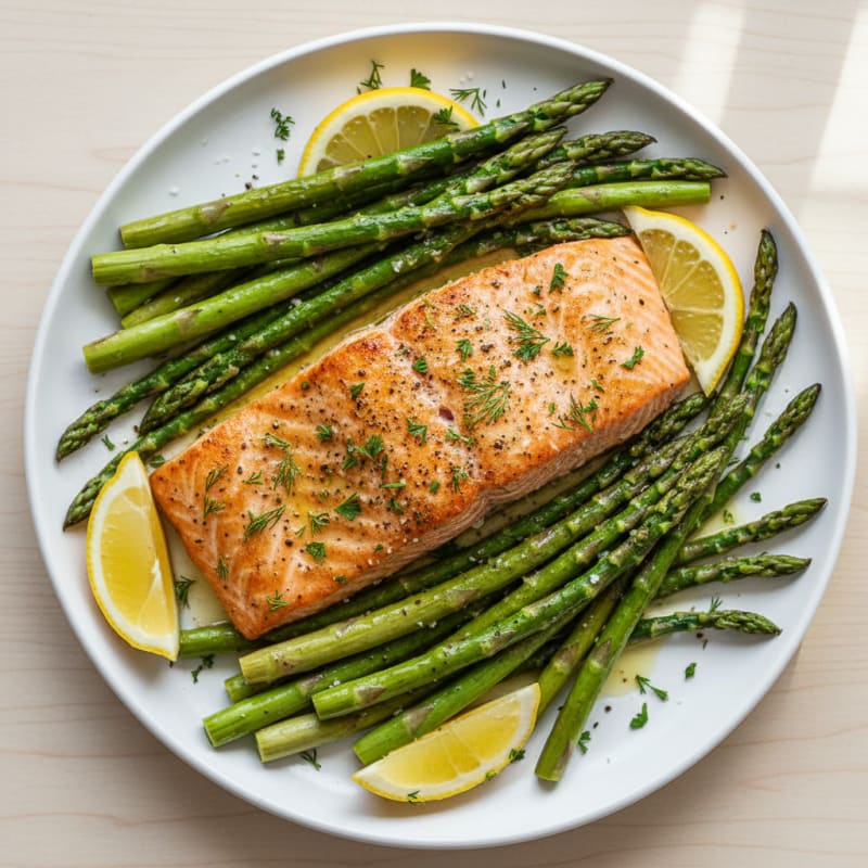 Lemon-Herb Roasted Salmon with Asparagus