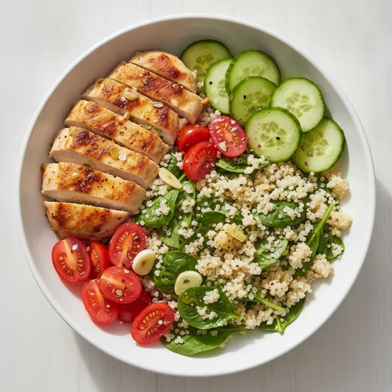 Lemon Herb Chicken and Quinoa Bowl
