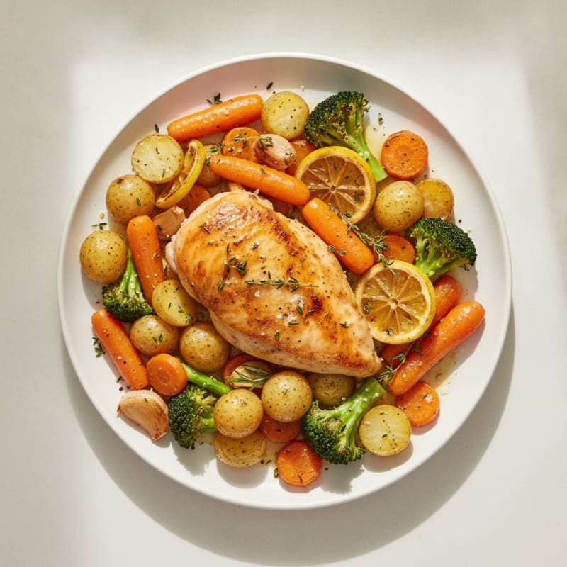 Lemon Herb Roasted Chicken with Vegetables