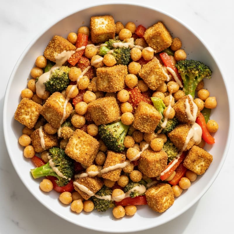 Roasted Vegetable and Chickpea Bowl