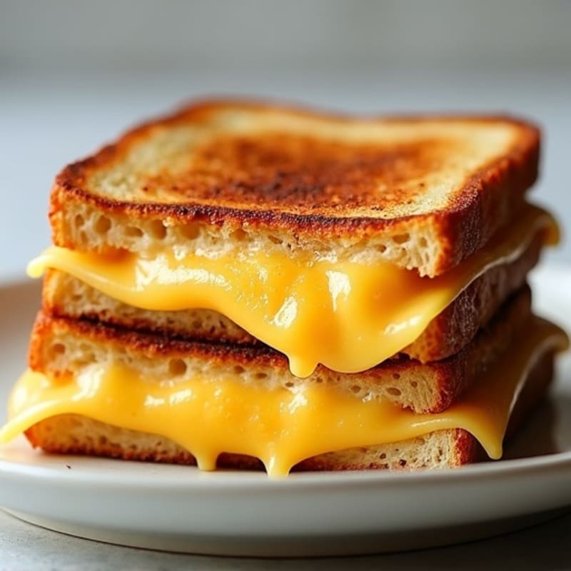 Crispy Sourdough Triple Cheese Melt