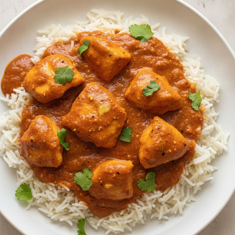 Indian Spiced Butter Chicken with Basmati Rice