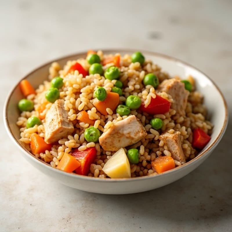 Healthy Chicken and Fresh Veggie Fried Rice