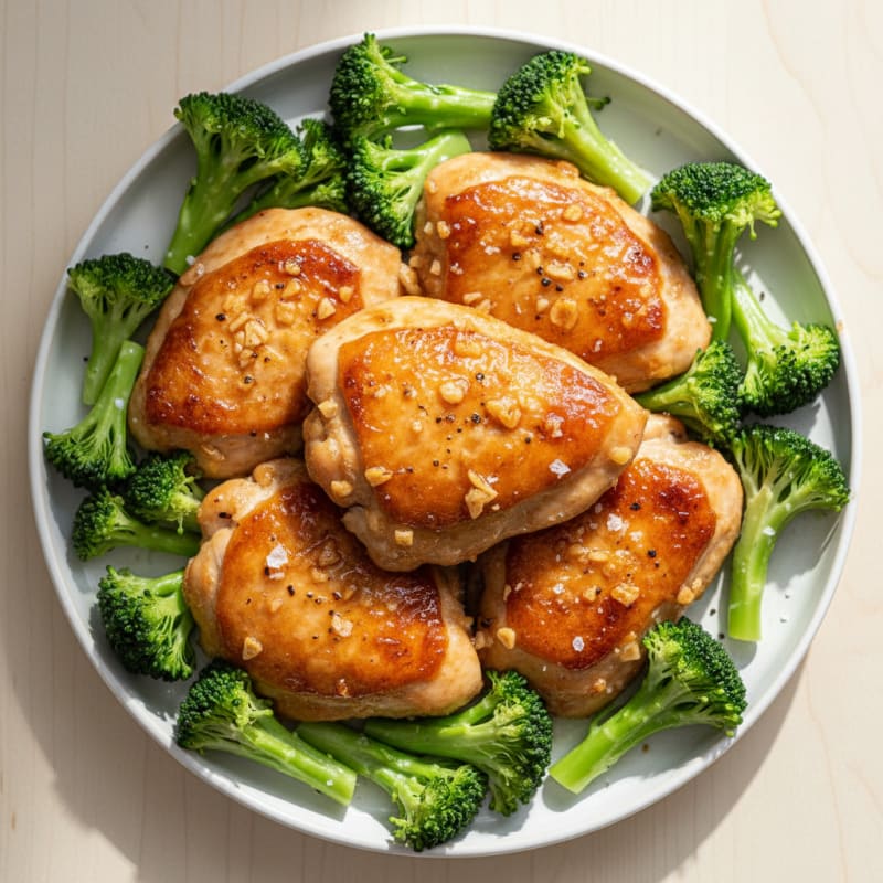 Crispy Roasted Honey-Garlic Chicken Thighs