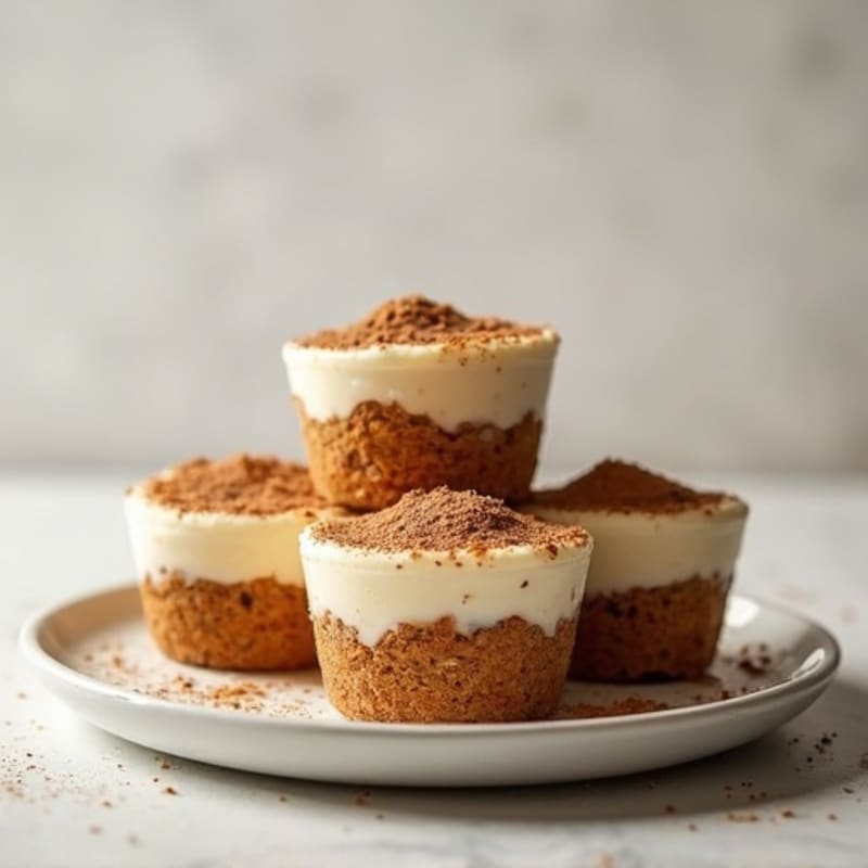 Protein-Packed Vanilla Almond Tiramisu Cups